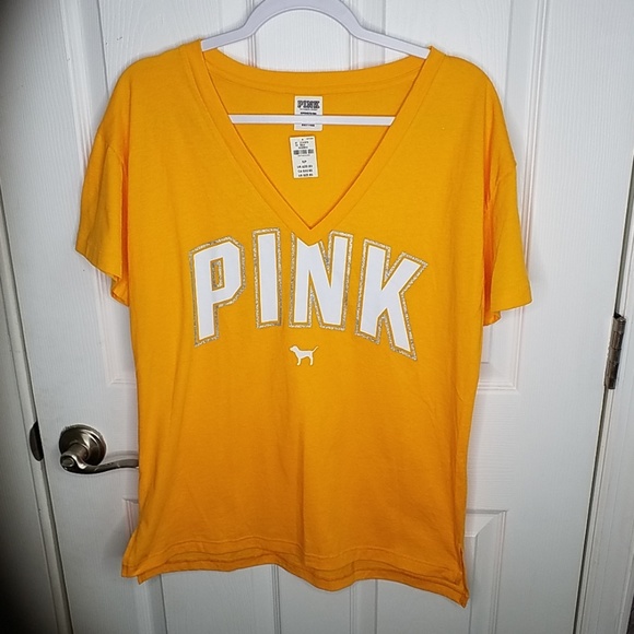 NWT VS Pink V-Neck Short Sleeve Tee S - Picture 2 of 4
